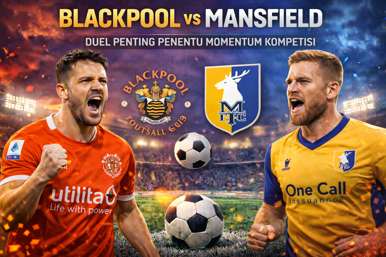Prediksi Pertandingan Skor Blackpool vs Mansfield