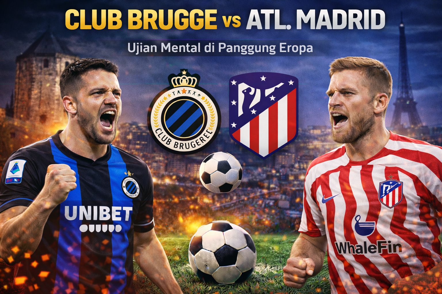 Prediksi Skor Bola Club Brugge vs Atl. Madrid